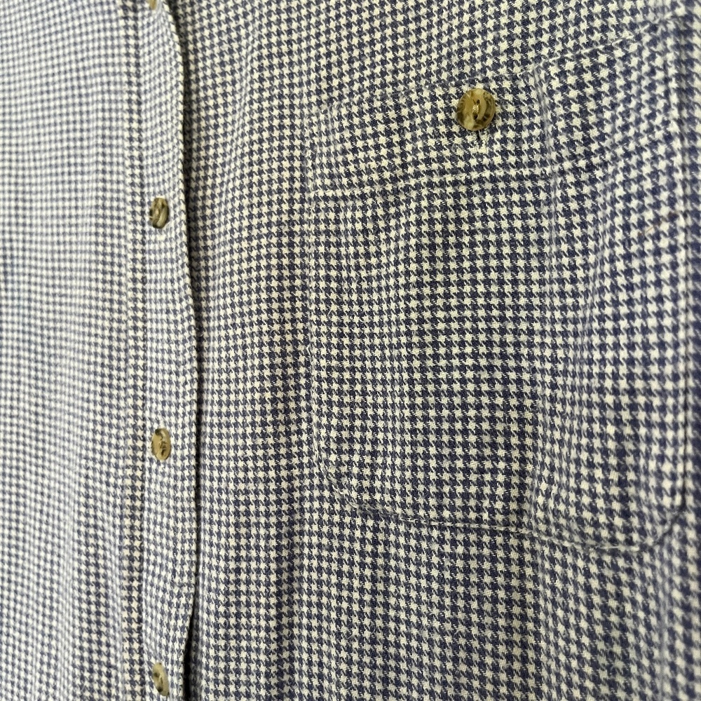 Vintage Houndstooth Patterned Cotton Button Down - image 3
